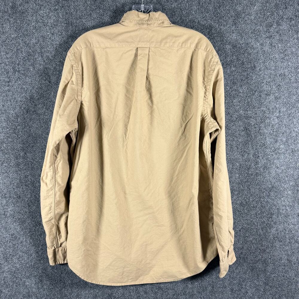 Ralph Lauren Oxford LS Shirt Mens L Tan Khaki Classic Fit Cotton Button Down - Picture 4 of 13